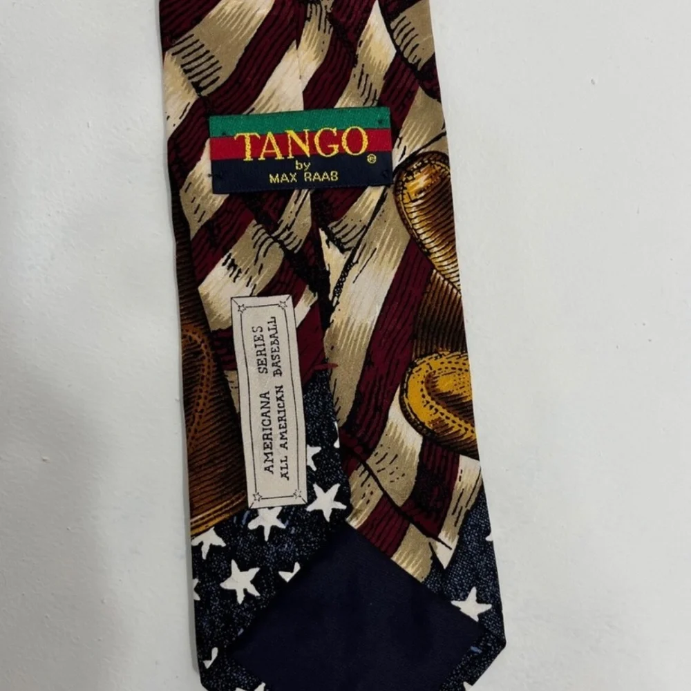 Tango by Max Raab Baseball Tango Tie All America Series Silk‎ USA Made 3.75